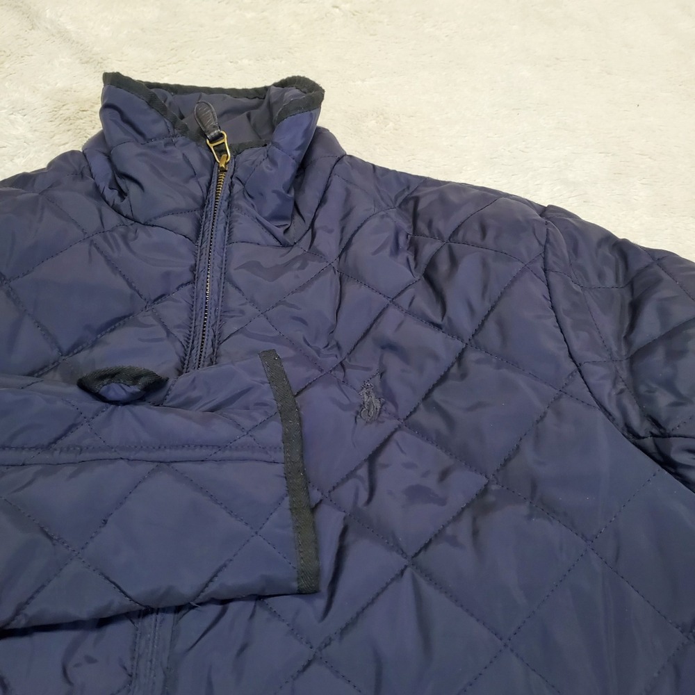Ralph Lauren Sport Navy Blue Quilted‎ Jacket Women Medium Casual Capsule Classic